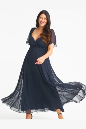 Scarlett & Jo Kemi Solid Bolero Wrap Bodice Mesh Maxi Dress AU 14