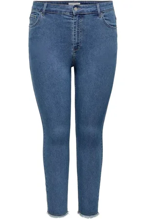 ONLY Blue Mid Rise Skinny Fit Jeans With Comfort Stretch 24W x 31R (UK 24 R)