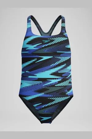 Speedo Blue Hyper Boom Allover Medalist Swimsuit 13