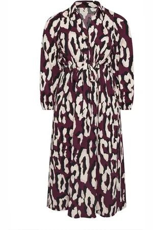 Evans Half Placket Dress With Gold Button AU 22-24