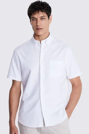 Moss Short Sleeve Washed Oxford 100% Cotton Shirt XXL