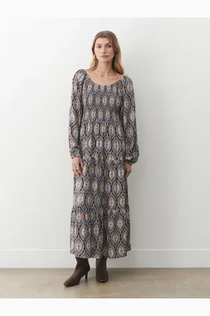 Finery London Tilly Crepe Printed Midi Smock Dress 14