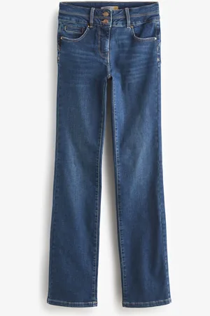 Next Mid Blue Wash Slim Lift And Shape Bootcut Jeans AU 10 Petite