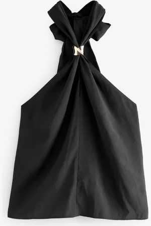 Next Black Hardware Detail Halter Top AU 14