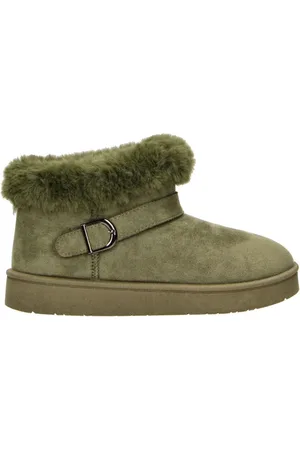 Novo Green Standard Fit Lark Faux Fur Buckle Ankle Boots AU 10 (EU 42)