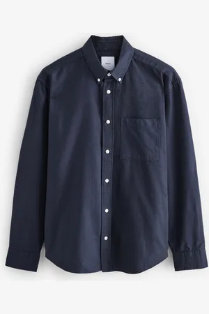 Next Brushed 100% Cotton Oxford Long Sleeve Shirt 4XL