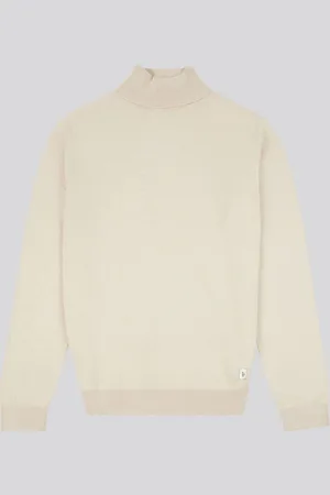 U.S. Polo Assn. U. S. Polo Assn. Cream U. S. Polo Assn. Mens Cotton Knit Roll Neck Jumper S