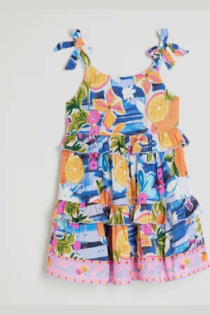 River Island Girls Printed Tiered Dress 104110cm