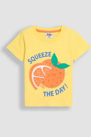 JoJo Maman Bébé Yellow Orange Fruit Printed T-Shirt 6