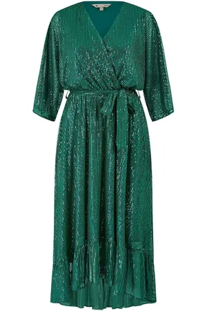 Yumi Sequin Kimono Midi Wrap Dress AU 12