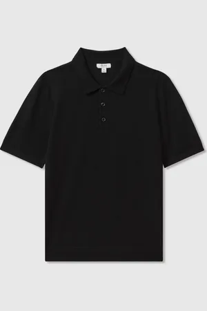 Reiss Manor Merino Wool Short-Sleeve Polo Shirt XL