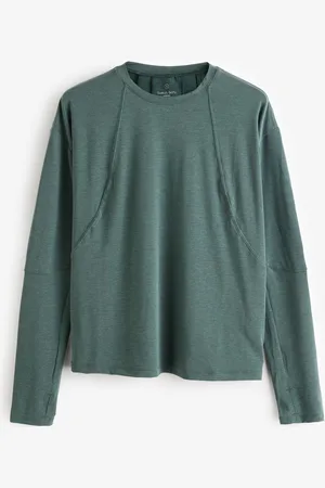 Sweaty Betty Green Soft Flow Studio Long Sleeve Top L