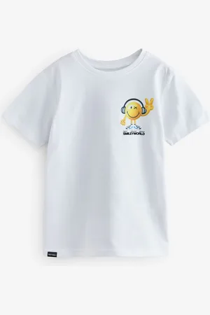 Smiley SMILEYWORLD Boys Graphic Relaxed 100% Cotton T-Shirt 8
