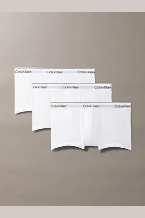 Calvin Klein White 3 Pack Low Rise Trunks
