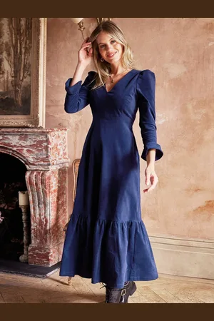 ASPIGA Victoria V-Neck Corduroy Dress S
