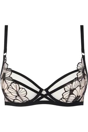 Chantelle Lush Daisy Full cup Underwired Black Bra 34 D