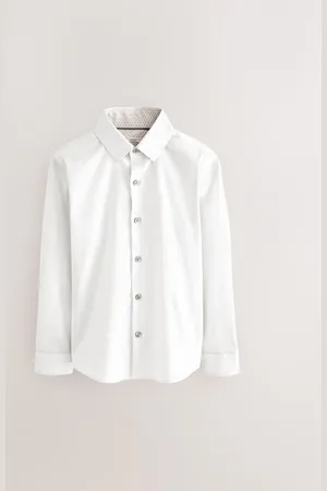 Next Long Sleeve Long Sleeves Smart Trimmed Shirt (3-16yrs) 8 Years (128 cm)