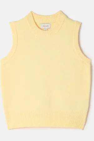 Joules Holly Yellow Regular Fit Knitted Vest L