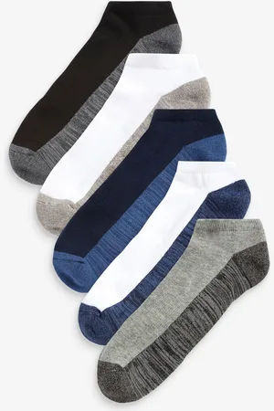 Next Blue/Grey 5 Pack Cushioned Trainers Socks UK 11.5