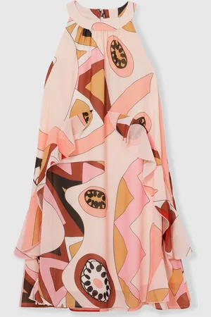 Reiss Sasha 4-9 yrs Printed Ruffle-Trim Dress 6