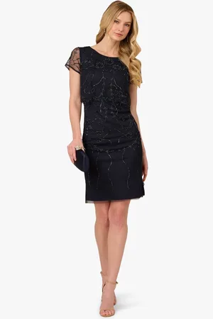Adrianna Papell Studio Bead Popover Sheath Dress AU 14