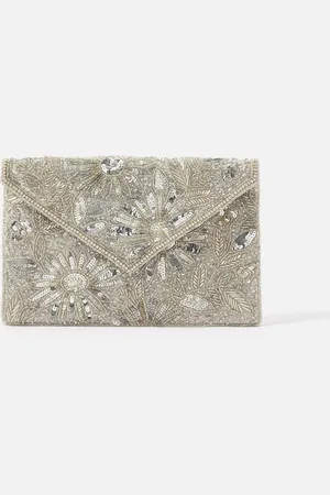 Accessorize Silver Tara Clutch Bag One