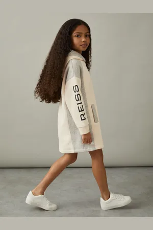 Reiss Coral 9-13 yrs Colourblock Hooded Jersey Dress 12