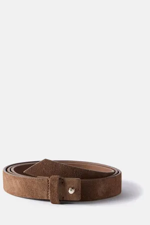 mint&berry Brown Suede Tie Belt L