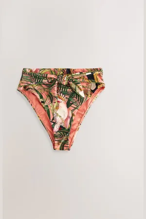 Never Fully Dressed Pink Toucan High Waist Bikini Bottoms AU 22