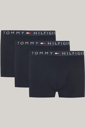 Tommy Hilfiger Blue Original Logo Waistband Trunks 3 Pack