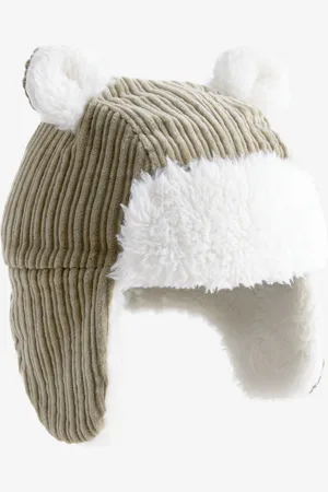 Next Khaki Green Corduroy Baby Trapper Hat (0mths-2yrs) 12