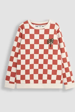 JoJo Maman Bébé Rust Check Sweatshirt 4