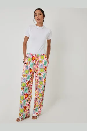 Threadbare Red Jersey Wide Leg Trousers 16