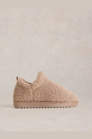 White Stuff Natural Borg Slipper Booties M