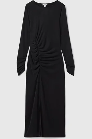 Reiss Lana Ruched Jersey Midi Dress XS