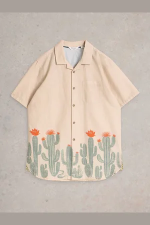White Stuff Hayle Cactus 100% Cotton Printed Shirt XXL