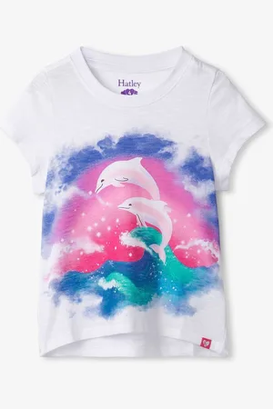 Hatley 100% Cotton Opulent Dolphins Graphic White T-Shirt 4 Years (104cm)