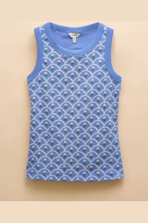 Joules Harbour Blue Floral Printed Jersey Vest AU 12
