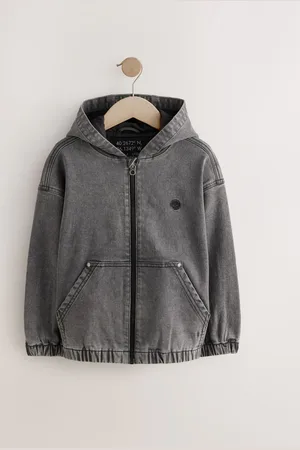 Next Black Denim Bomber Jacket (3-16yrs) 9 Years (134cm)