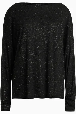 AllSaints AllSaints Black Rita Shimmer T-Shirt S