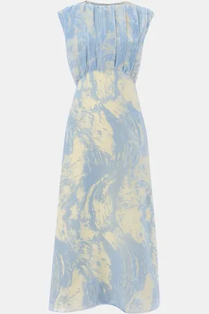 Whistles Devore Swirl Velvet Midi Dress 8
