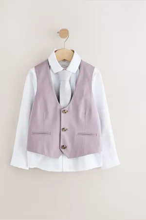 Next Lilac Purple Waistcoat Set (12mths-16yrs) 12 Years (152cm)