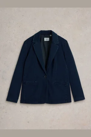 White Stuff Blue Evelyn Jersey Blazer AU 14