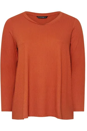 Evans Long Sleeve Modal Ribbed T-Shirt AU 16