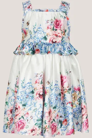 Monsoon Baby Rose Floral Satin Dress 3