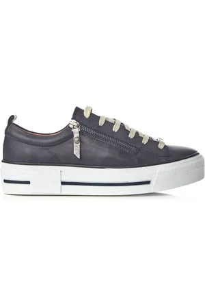 Moda In Pelle FILICIAN CHUNKY LEATHER TRAINER WITH ZIP AND LACE-UP CLOSURE AU 8 (EU 39)