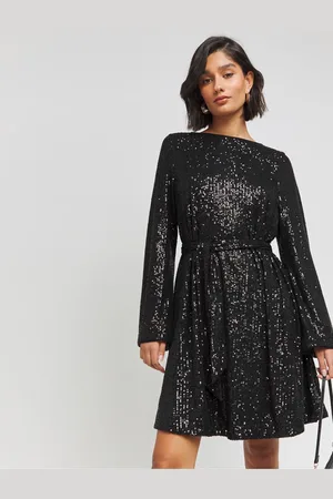 Simply Be Sequin Belted Skater Dress AU 16