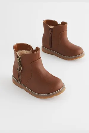 Next Tan Brown Wide Fit (G) Chelsea Zip Ankle Boots AU 9.5 (EU 27.5)