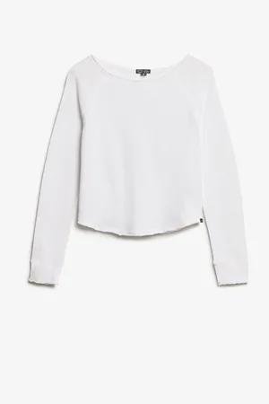 Superdry Optic Long Sleeve 100% Cotton French Terry Top AU 14