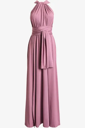 Jolie Moi Halter Neck Maxi Bridesmaid Dress AU 14